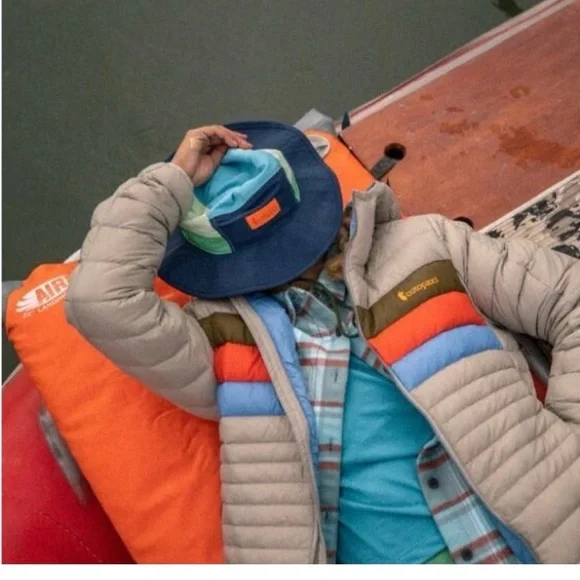 Cotopaxi Navy Bucket Hat with Olive Accent Adventure Hat - Picture 2 of 6